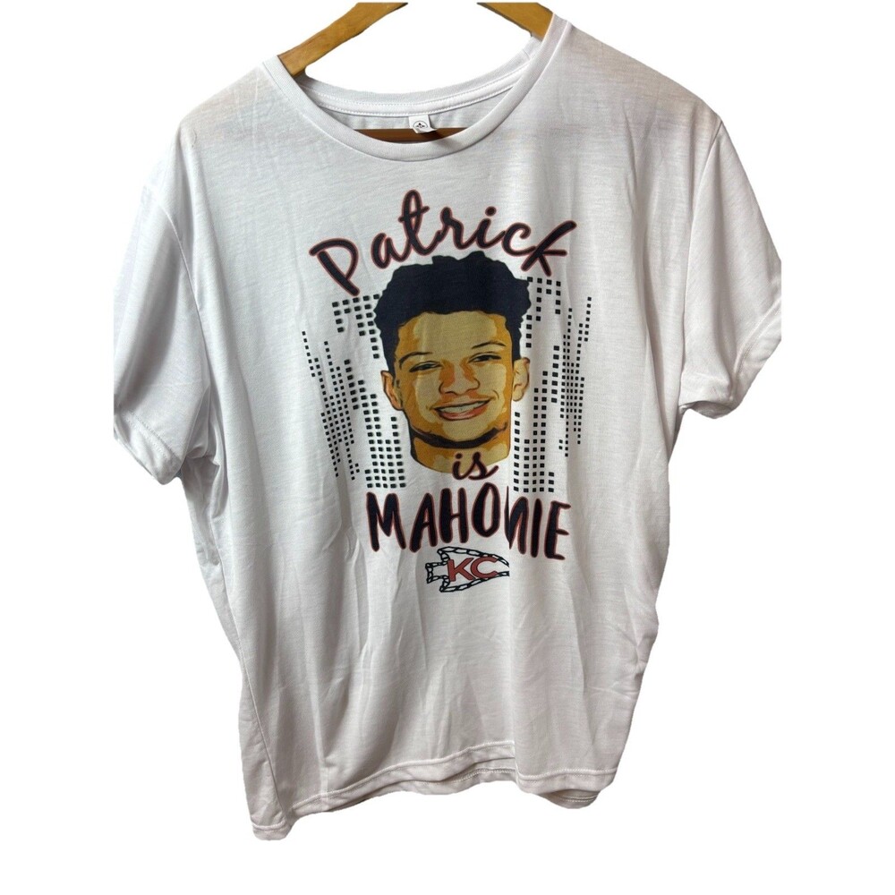 Sublivie Tshirt Patrick Mahomes Short Sleeve 2XL Kansas Chiefs Football Whi New